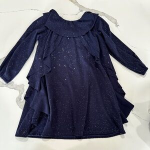 Isobella & Chloe navy sparkle dress 6X